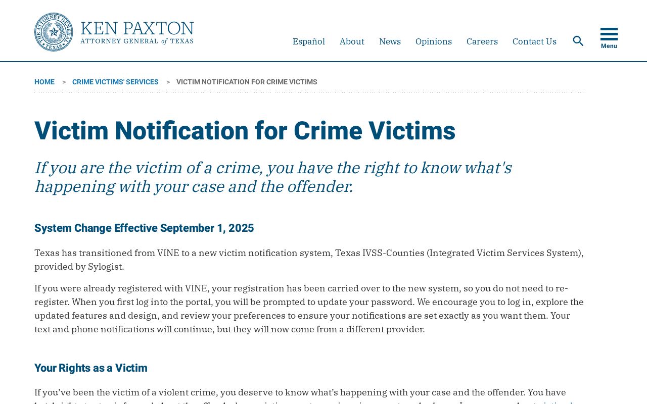 Gray County VINELink transition to Texas IVSS release notifications